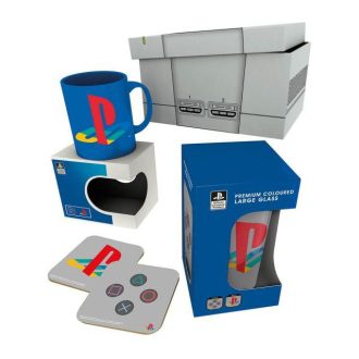   Playstation Classic ajándékcsomag: bögre, pohár, 2 x alátét