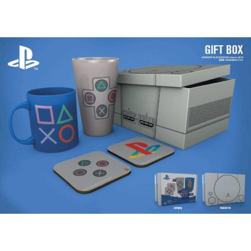 Playstation Classic ajándékcsomag: bögre, pohár, 2 x alátét