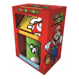   Super Mario (Yoshi verzió) ajándékcsomag: bögre, alátét, kulcstartó