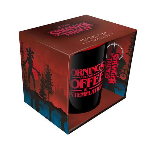 STRANGER THINGS Tábor szett - fém bögre és kulcstartó