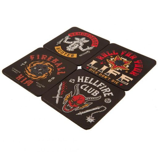  Poháralátét készlet 4 db Stranger Things - Hellfire Club