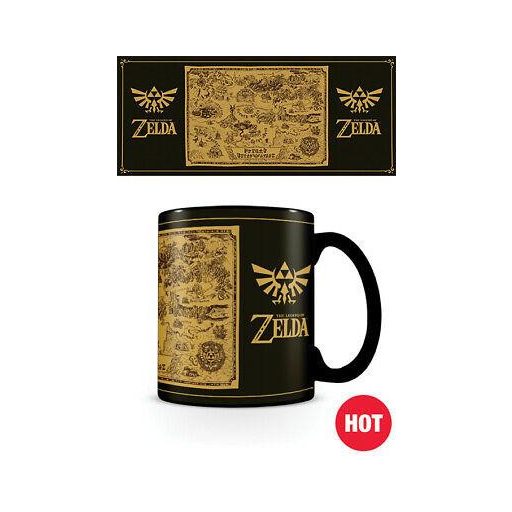 THE LEGEND OF ZELDA (TÉRKÉP SILHOUETTE) - Hőre változó bögre
