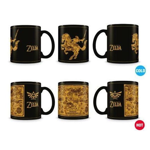 THE LEGEND OF ZELDA (TÉRKÉP SILHOUETTE) - Hőre változó bögre