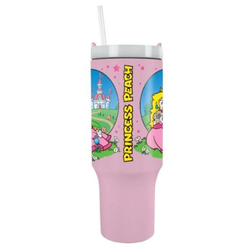 Super Mario (Peach) utazó bögre szívószállal (1180 ml)