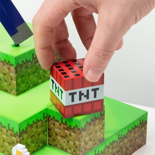 Minecraft Steve Dioráma figura lámpa 30 cm