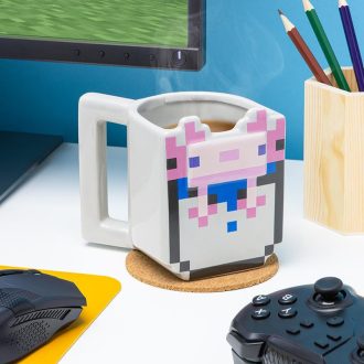 Minecraft Axolotl 3D Formájú Bögre