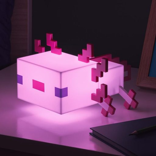 Minecraft Axolotl többszínű éjjeli lámpa
