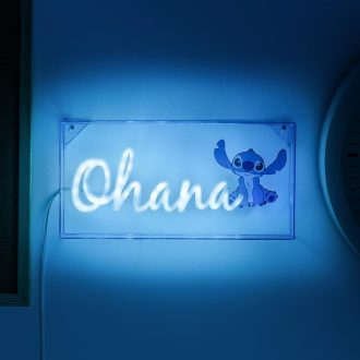 Disney Stitch Ohana LED Neon Lámpa 