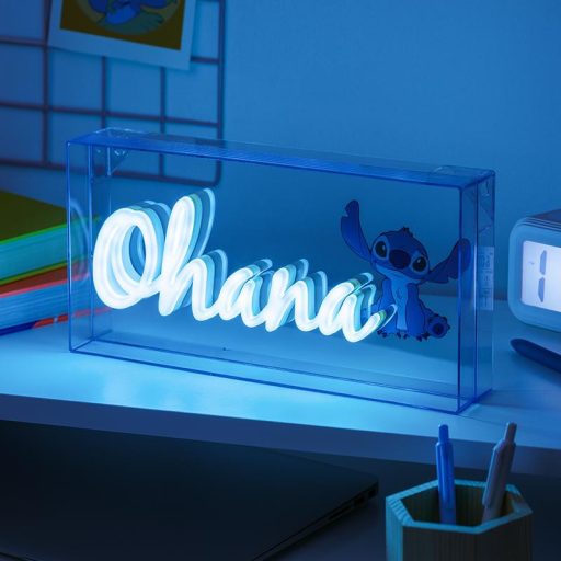 Disney Stitch Ohana LED Neon Lámpa 