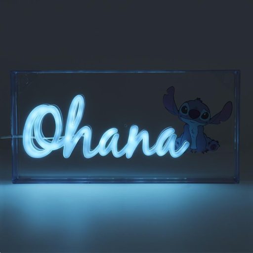 Disney Stitch Ohana LED Neon Lámpa 