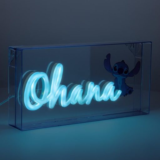 Disney Stitch Ohana LED Neon Lámpa 