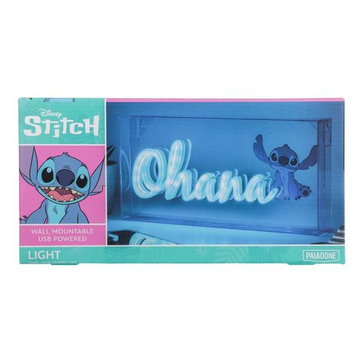 Disney Stitch Ohana LED Neon Lámpa 