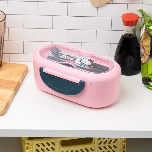  Hello Kitty uzsonnás doboz és evőeszközök