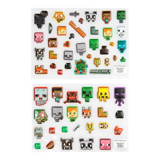 Minecraft Puffy Gadget Dekorációs Matricák (60 db)