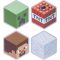 Minecraft fém poháralátét készlet4 db