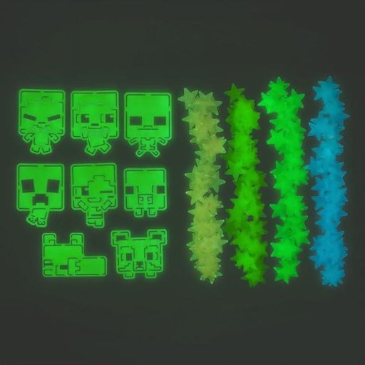 Minecraft Világító Fali Dekoráció Csillagok (208 db)