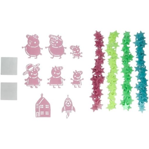 Peppa malac világító falmatrica csillagok