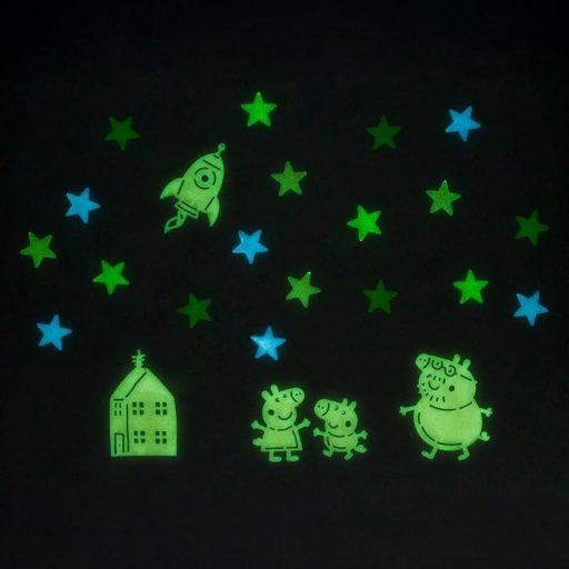 Peppa malac világító falmatrica csillagok