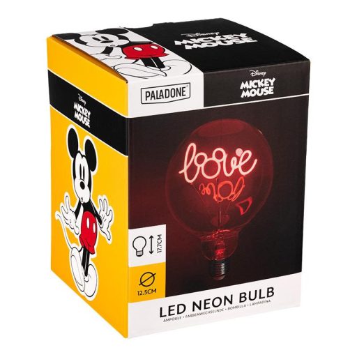 Disney Mickey egér LED Neon Izzó - Love