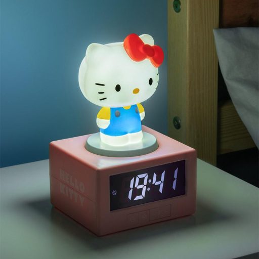 Hello Kitty világító ébresztőóra (magasság: 15,6 cm)