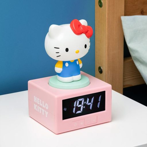 Hello Kitty világító ébresztőóra (magasság: 15,6 cm)