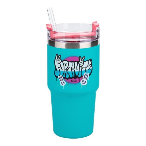 Fortnite Gamer utazó bögre szívószállal 600 ml