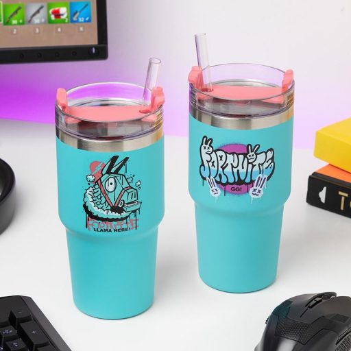 Fortnite Gamer utazó bögre szívószállal 600 ml