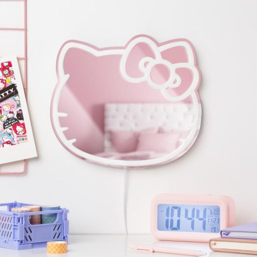 Hello Kitty Falra Szerelhető LED Neon Tükör