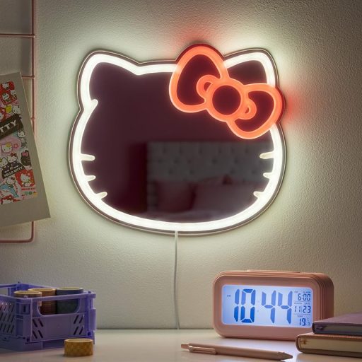 Hello Kitty Falra Szerelhető LED Neon Tükör