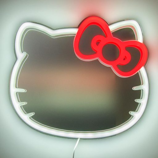 Hello Kitty Falra Szerelhető LED Neon Tükör