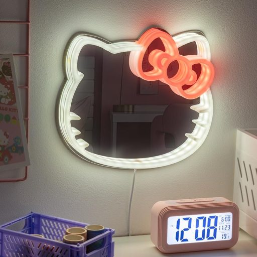 Hello Kitty Falra Szerelhető LED Neon Tükör