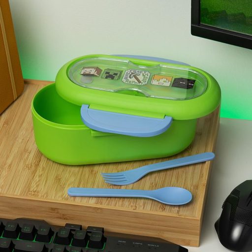 Minecraft ebéddoboz evőeszközökkel