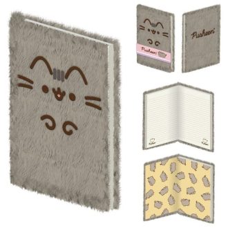  Pusheen macska A/5 jegyzetfüzet plüss boratással
