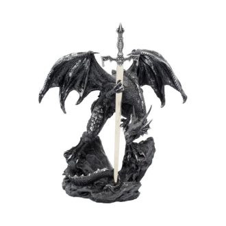 Fekete Sárkány Miecz Figura (magasság: 22,5 cm)