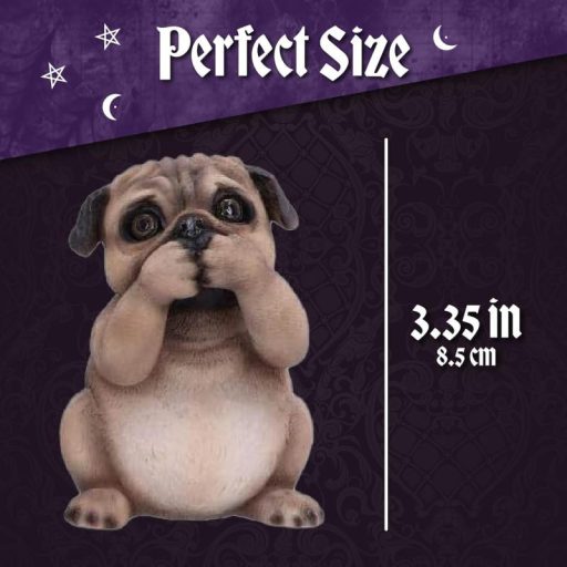 Három bölcs mopsz (magasság: 8,5 cm)