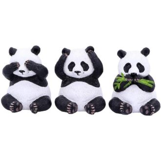 Három bölcs panda (magasság: 8,5 cm)