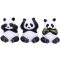 Három bölcs panda (magasság: 8,5 cm)