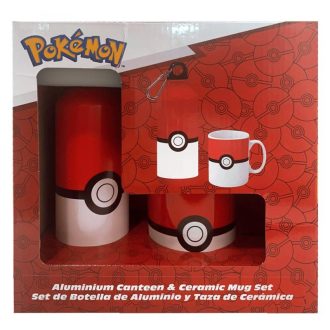 Pokemon ajándék szett: palack és bögre - Pokeball