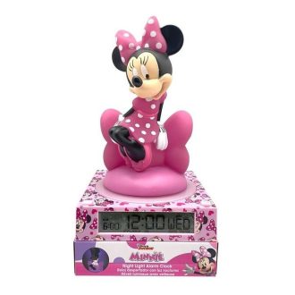   Disney Minnie Mouse 3D lamp with alarm / Disney Myszka Minnie lampka 3D z budzikiem