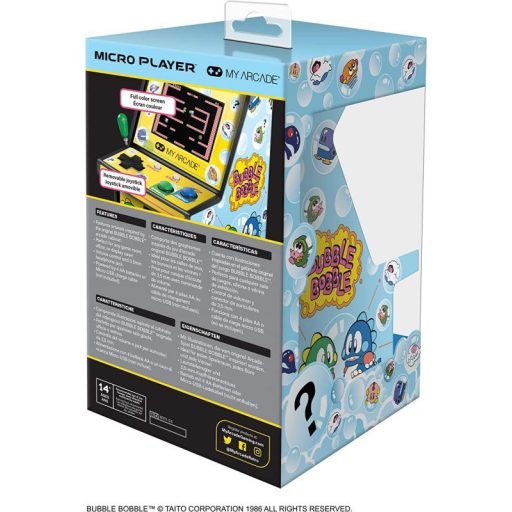 Micro Player Bubble Bobble retró mini játékkonzol